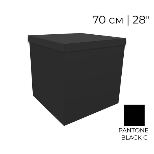 Paper Box for Balloons, 70x70 cm,Black, 1 pcs