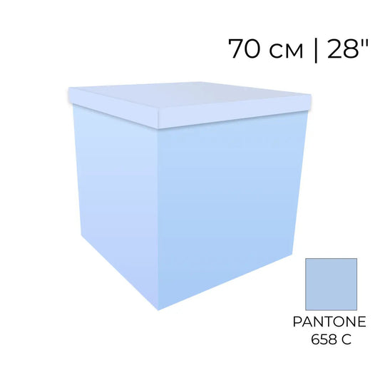 Paper Box for Balloons, 70x70 cm, Blue, 1 pcs