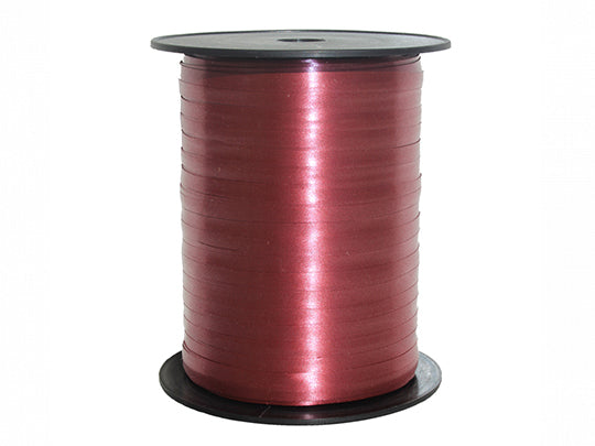 Cinta de plástico para rizar, color burdeos, 500 m