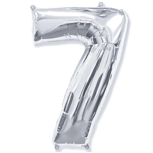 Balão Foil Número ''7'', 60 cm, prata