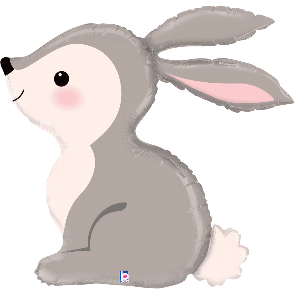 Large bunny foil balloon 79 cm self-seal Mylar party decoration