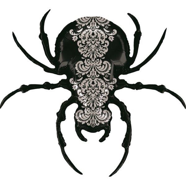 Scary Spider Foil Balloon 119 cm floating at a Halloween party