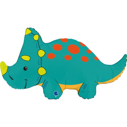 Balão de alumínio Dinossauro, Triceratops, 36" / 91 cm