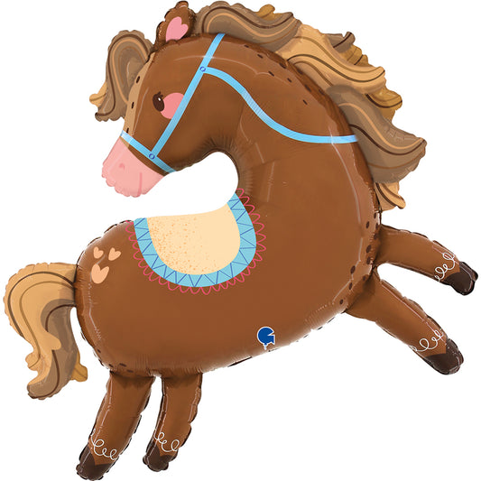 Foil Balloon Horse, Pony, 94 cm, perfect for parties, inflates with helium or air, colorful design, not included helium.
