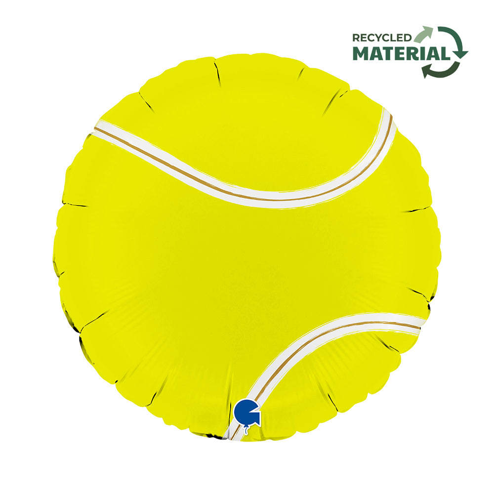 Globo de aluminio con forma de pelota de tenis, redondo, 46 cm