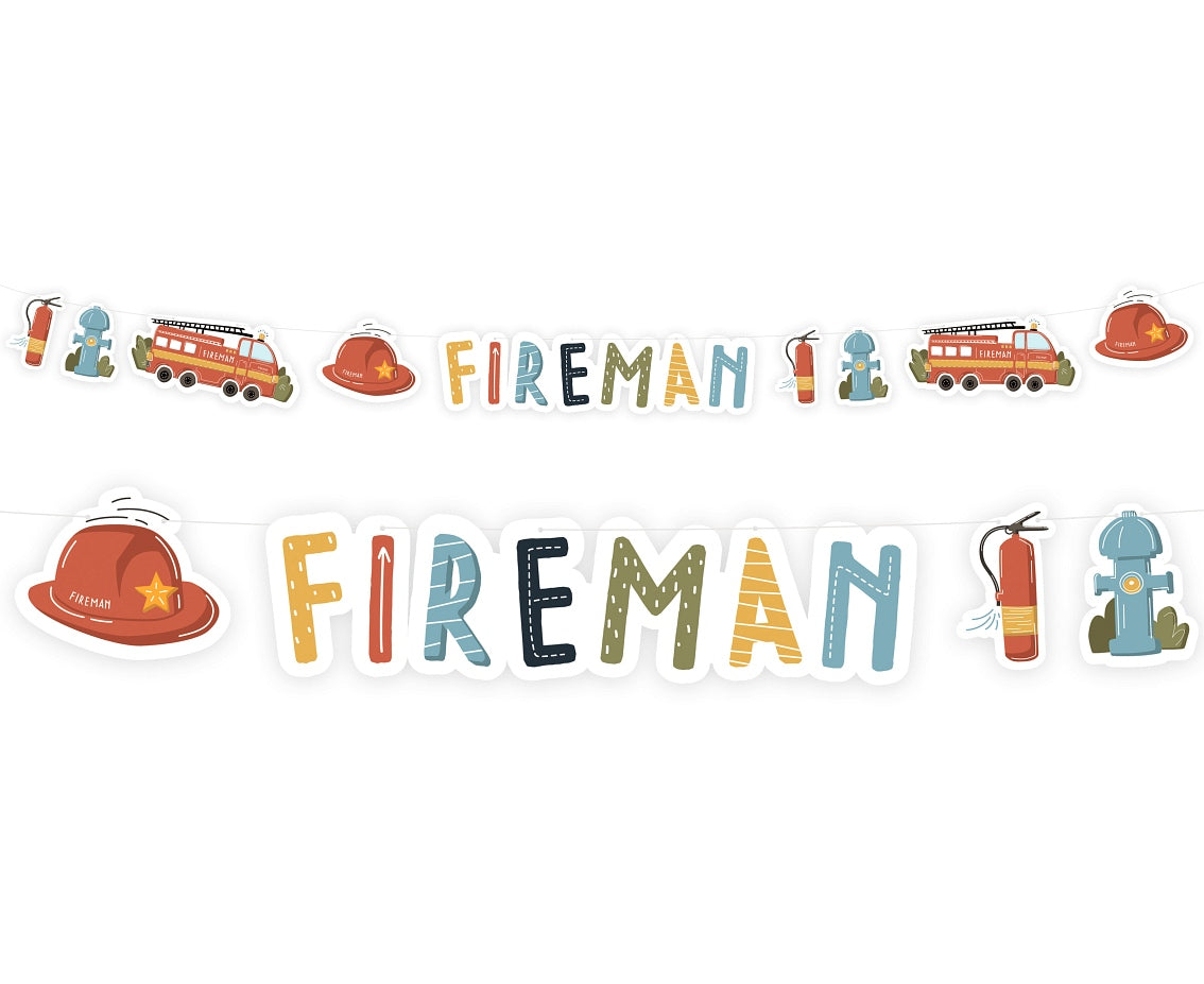 Guirlanda de papel Fireman (bombeiro), 300 x 15 cm