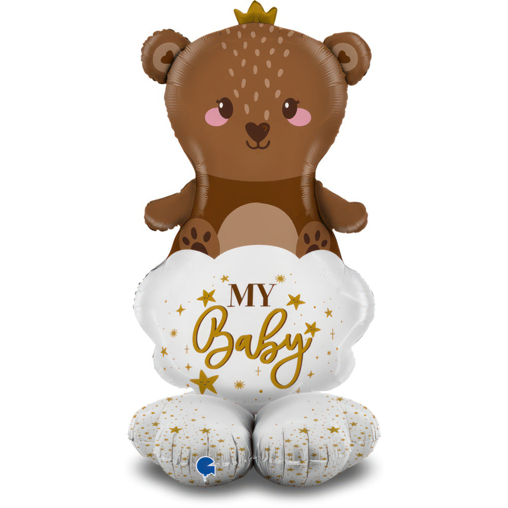Foil Balloon Bear On The Cloud, My Baby, 47" / 119 cm Grabo