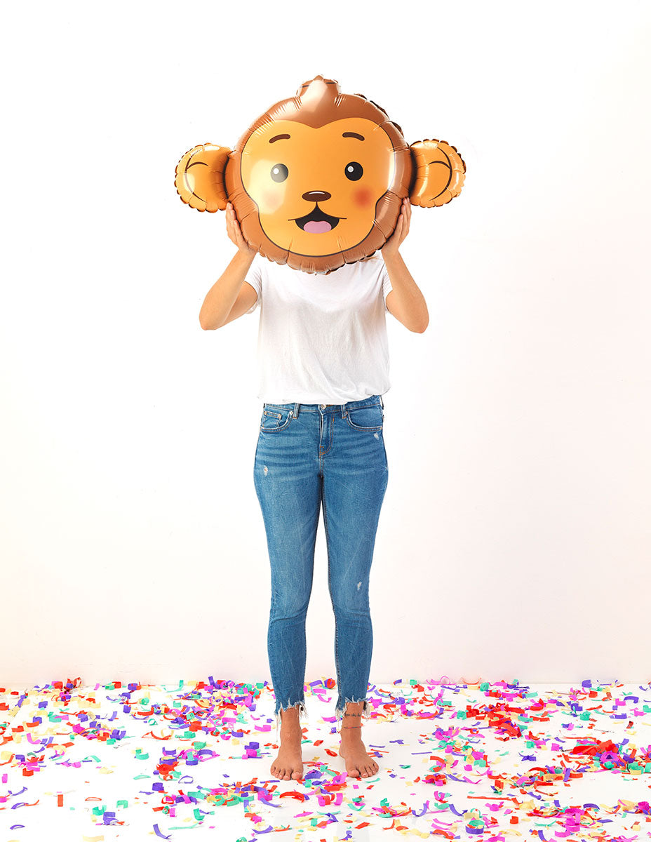 Foil Balloon Monkey Head, 36" / 91 cm Grabo