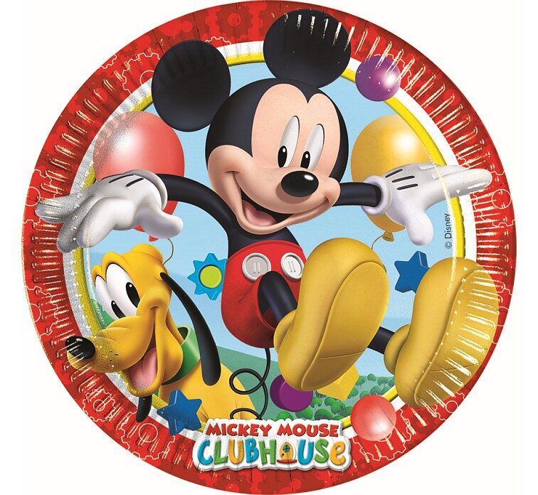 Paper plates Mickey Mouse Club, 23 cm, 8 pcs PROCOS