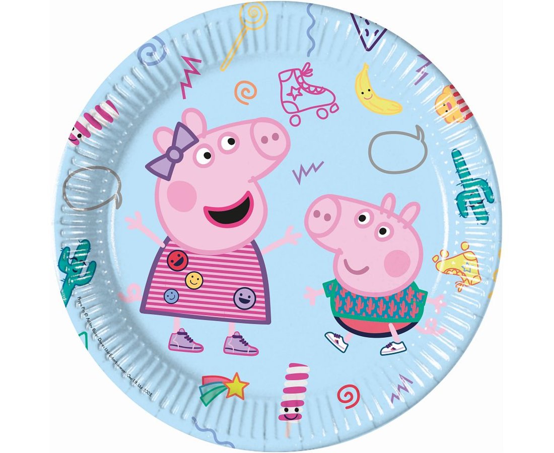 Paper plates Peppa Pig, 23 cm, 8 pcs PROCOS
