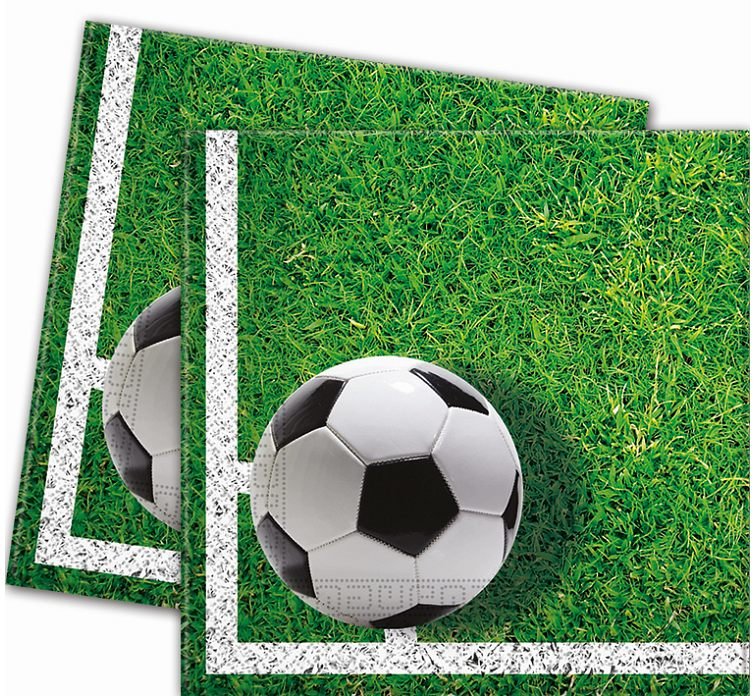Guardanapos de papel Futebol, 33x33 cm, 20 unidades
