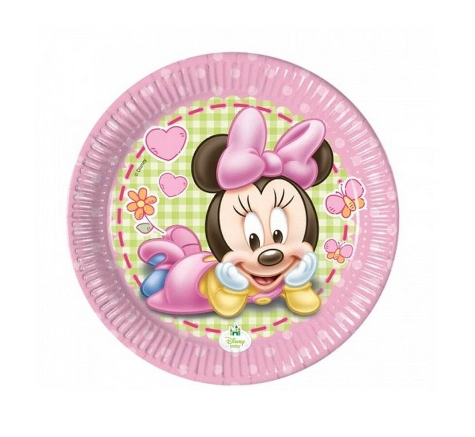 Paper plates Baby Minnie, 20 cm, 8 pcs PROCOS