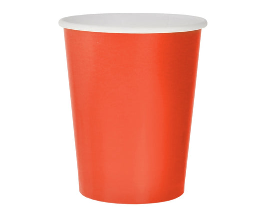 Vasos de papel, color rojo, 270 ml, 14 uds.