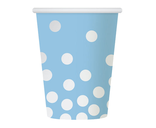 Paper cups "Silver dots", light blue, 270 ml, 6 pcs Godan