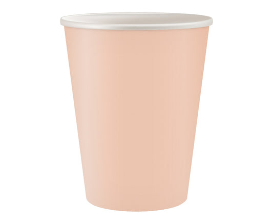 Vasos de papel, rosa claro, 250 ml, 6 uds.