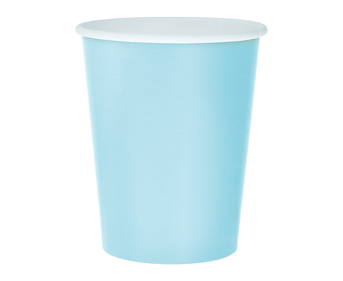 Paper cups, light blue, 270 ml, 14 pcs Godan