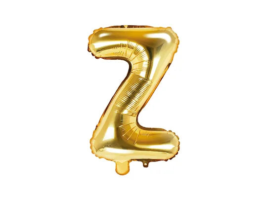 Globo de aluminio con la letra "Z", 35 cm, dorado