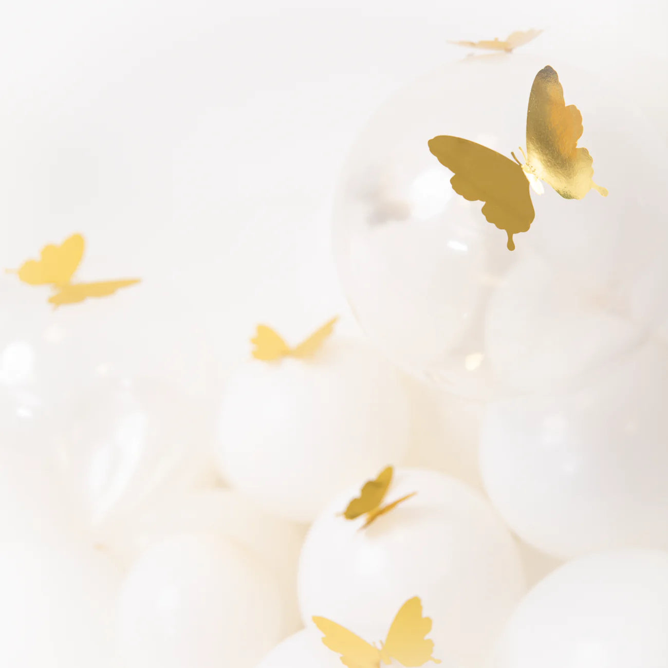Decorate with 3D stickers Gold butterflies, 12 pcs, perfect for adding a touch of elegance to any celebration.