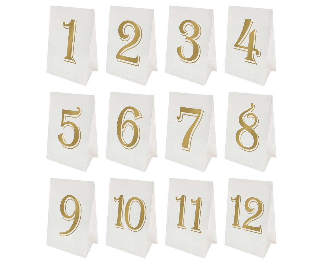 Números de mesa Celebrate, papel, 10x15 cm, 1-12