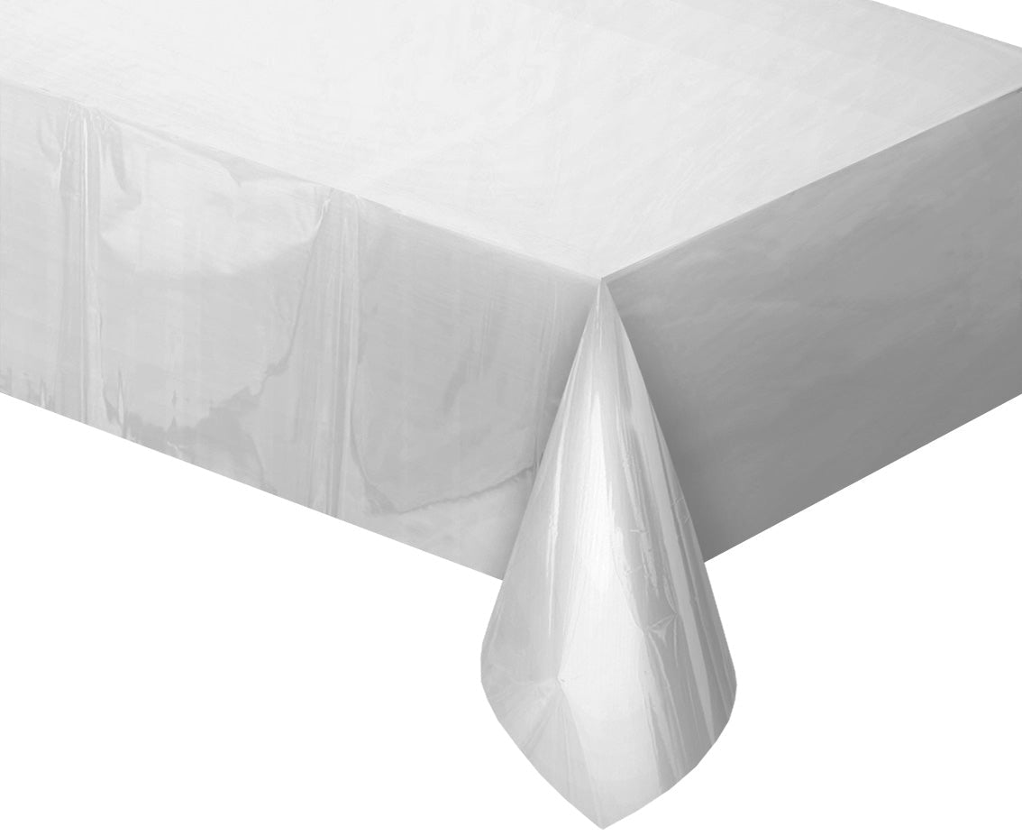 Table cover metallic silver, plastic, 137x183 cm Godan