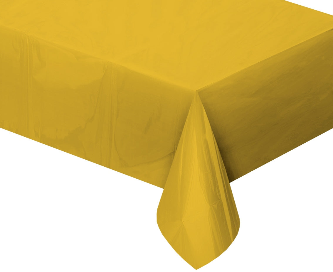 Table cover metallic gold, plastic, 137x183 cm Godan