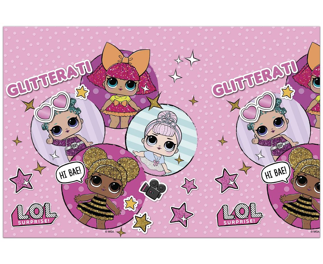 Table cover LOL Glitterati, plastic, 120x180 cm PROCOS