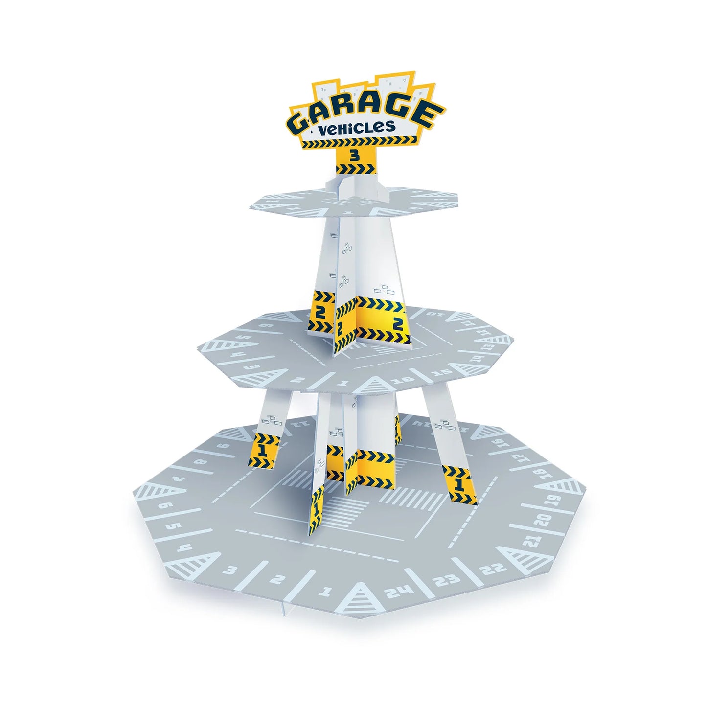 Cupcake stand Garage, cardboard, 34 x 46 cm PartyPal