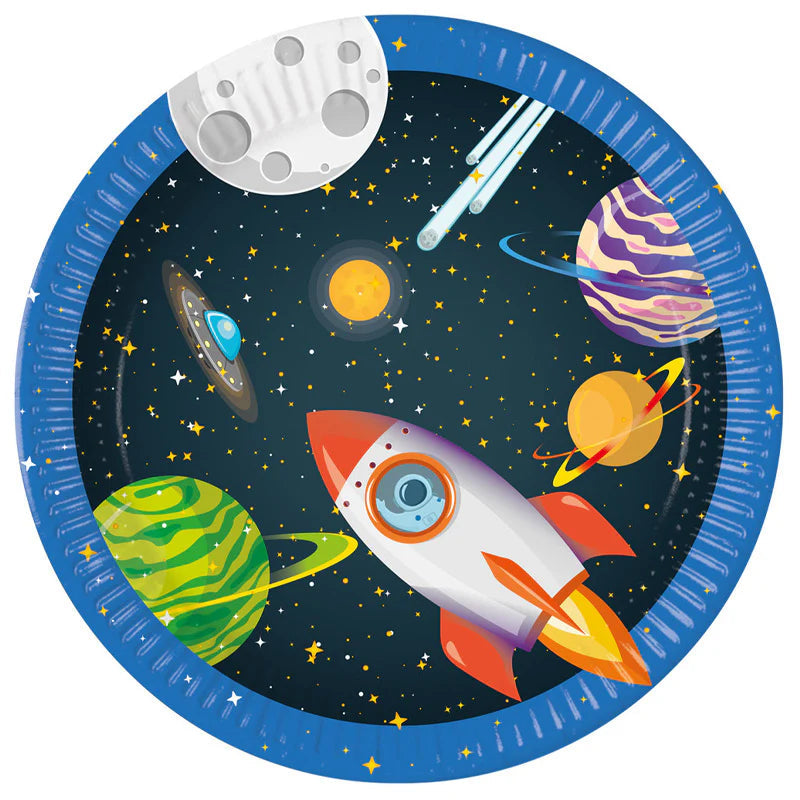 Paper plates Space Rocket, 23 cm, 8 pcs PROCOS