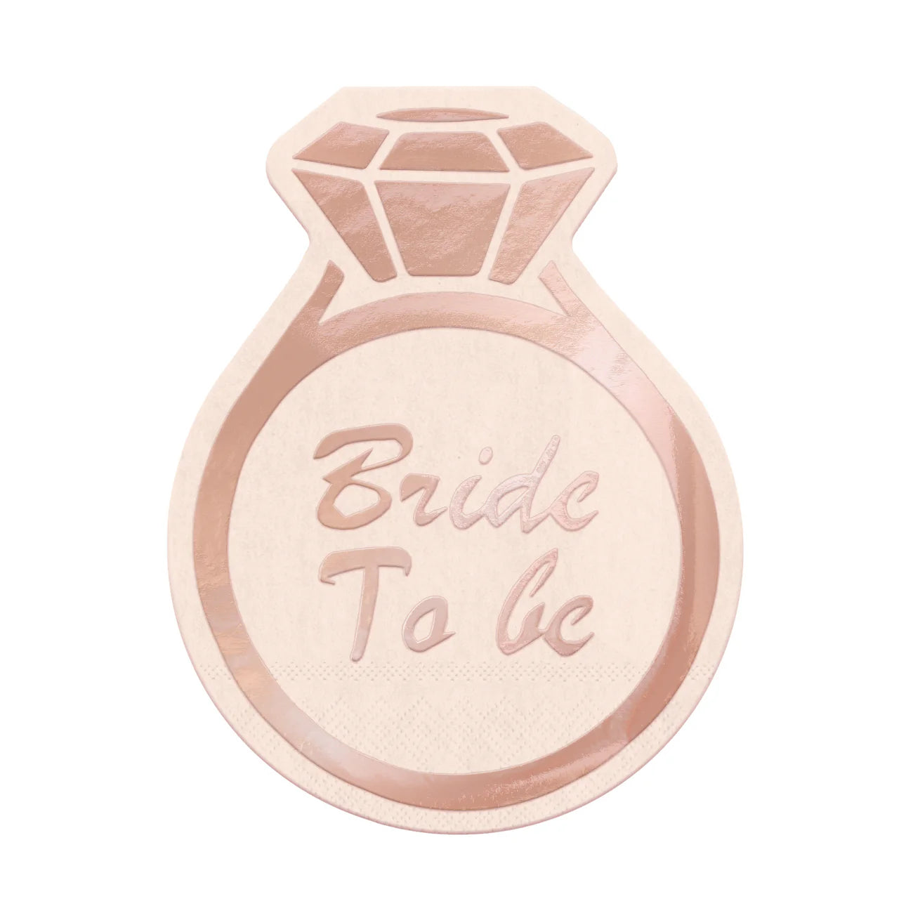 Paper napkins Diamond Ring - Bride to Be, 11,5 x 15,5 cm, 10 pcs PartyPal