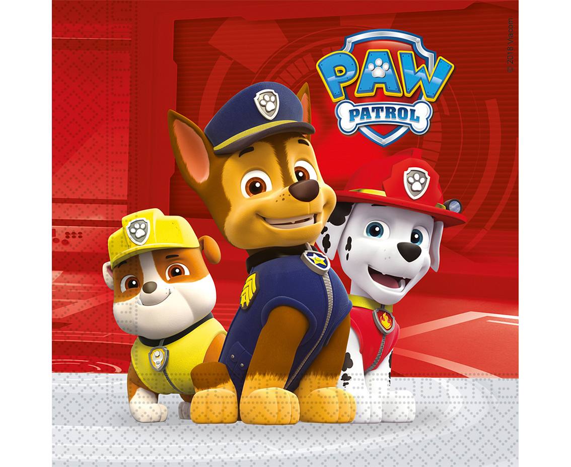 Paper napkins Paw Patrol: Ready for Action, 33x33 cm, 20 pcs PROCOS