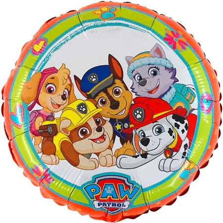 Foil Balloon Paw Patrol, Round, 18" / 46 cm Grabo