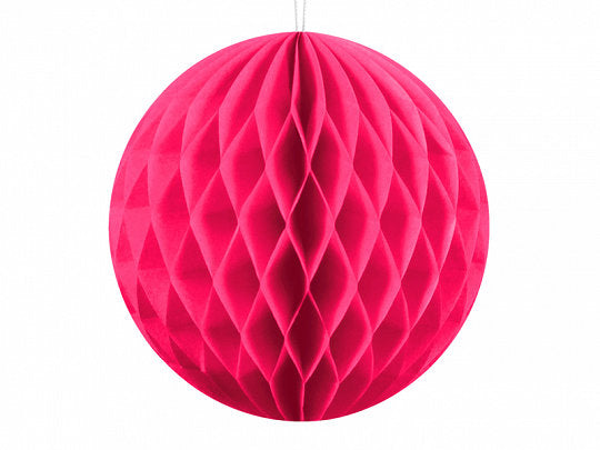 Honeycomb Ball, fuchsia, tissue paper, 20 cm, 1 pcs Partydeco