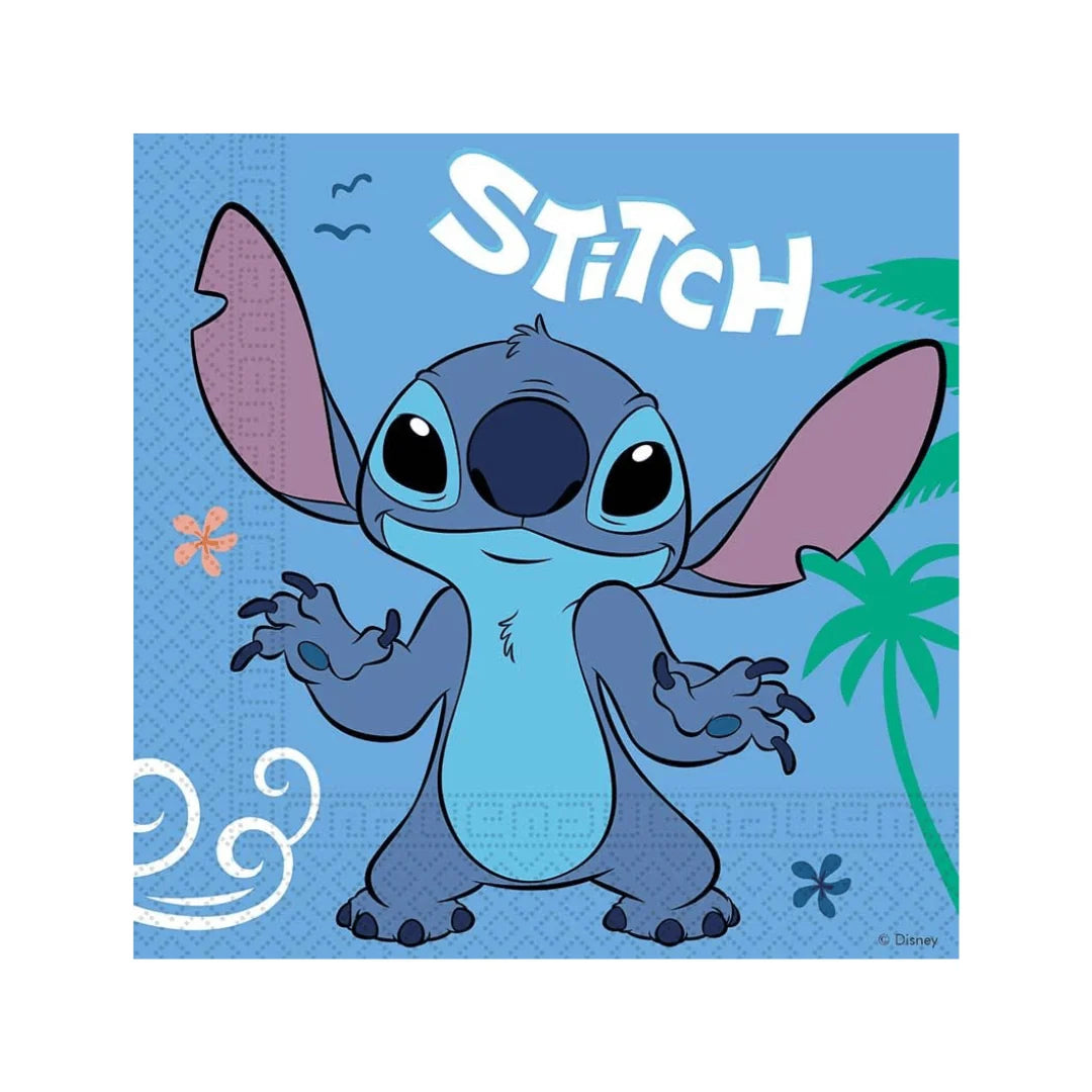 Servilletas de papel Stitch, 33x33 cm, 20 uds PROCOS