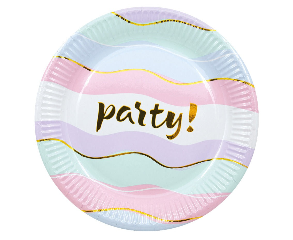 Paper plates Elegant party, 20 cm, 8 pcs PROCOS