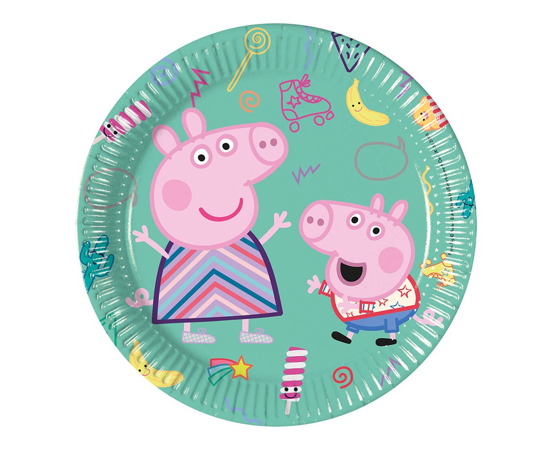 Paper plates Peppa Pig, 20 cm, 8 pcs PROCOS