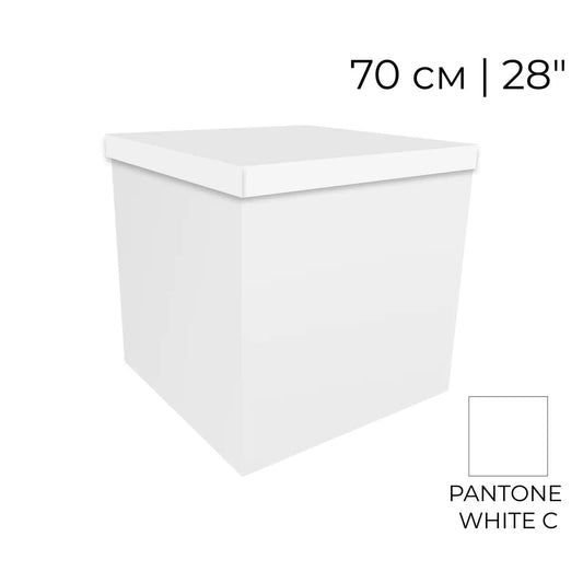 Paper Box for Balloons, 70x70 cm, White, 1 pcs