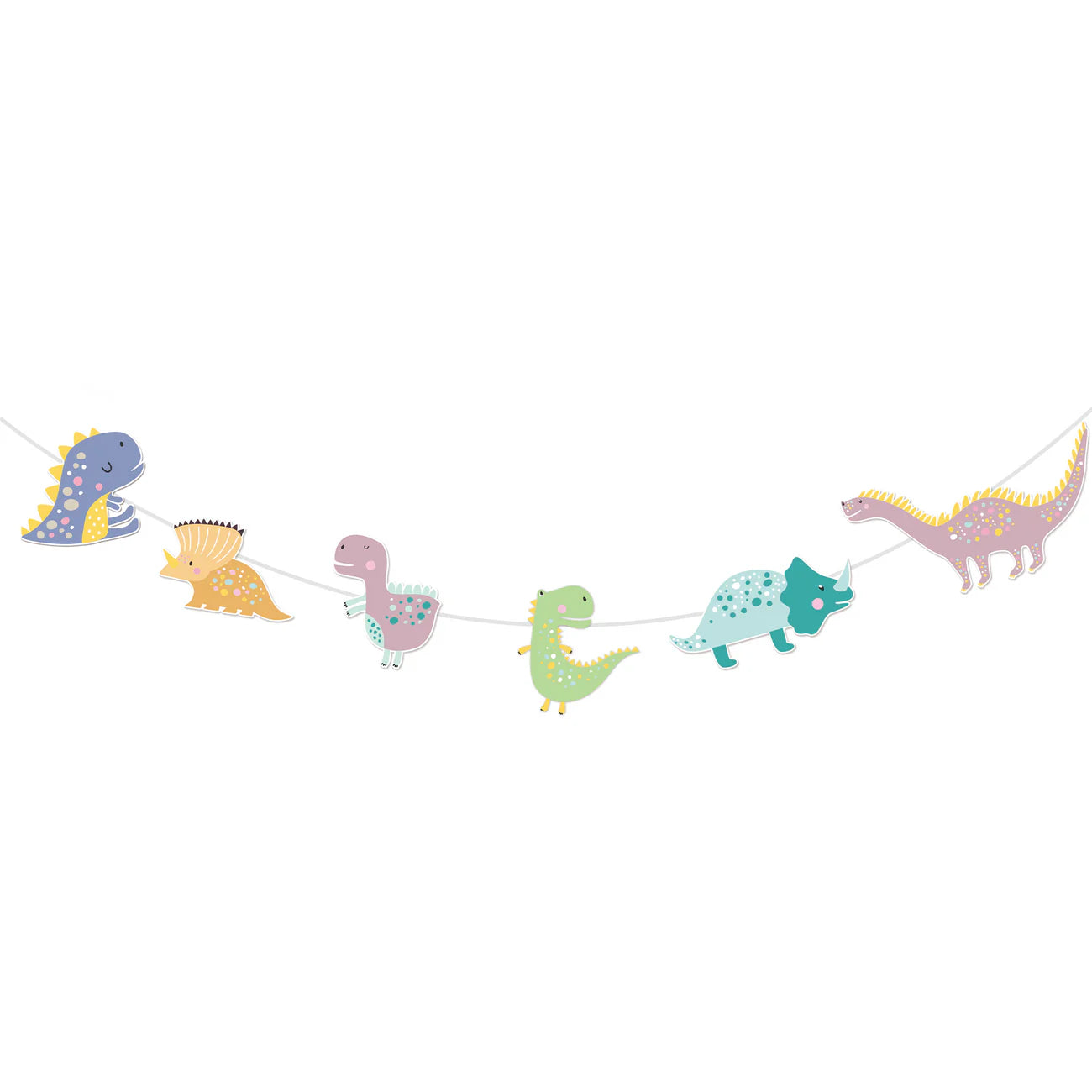 Paper garland Dinosaurs, 300 cm PartyPal